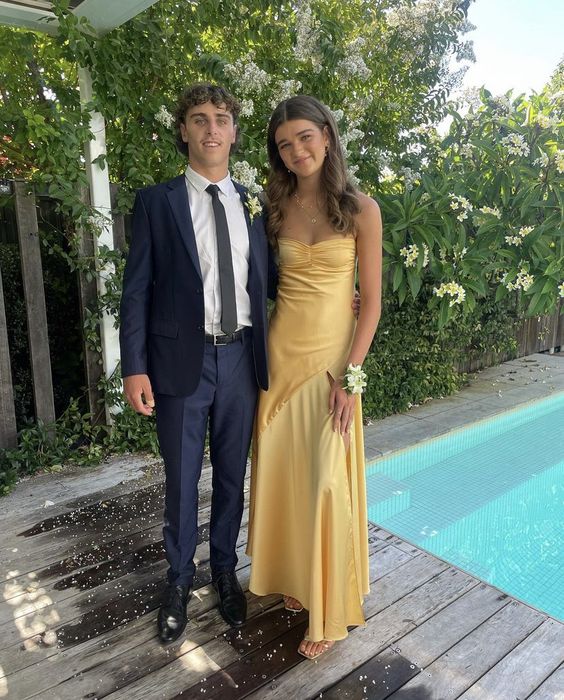 Vintage Satin Spaghetti Strap Mermaid High-slit Long Prom Dress Party Dress Evening Dress DP6463