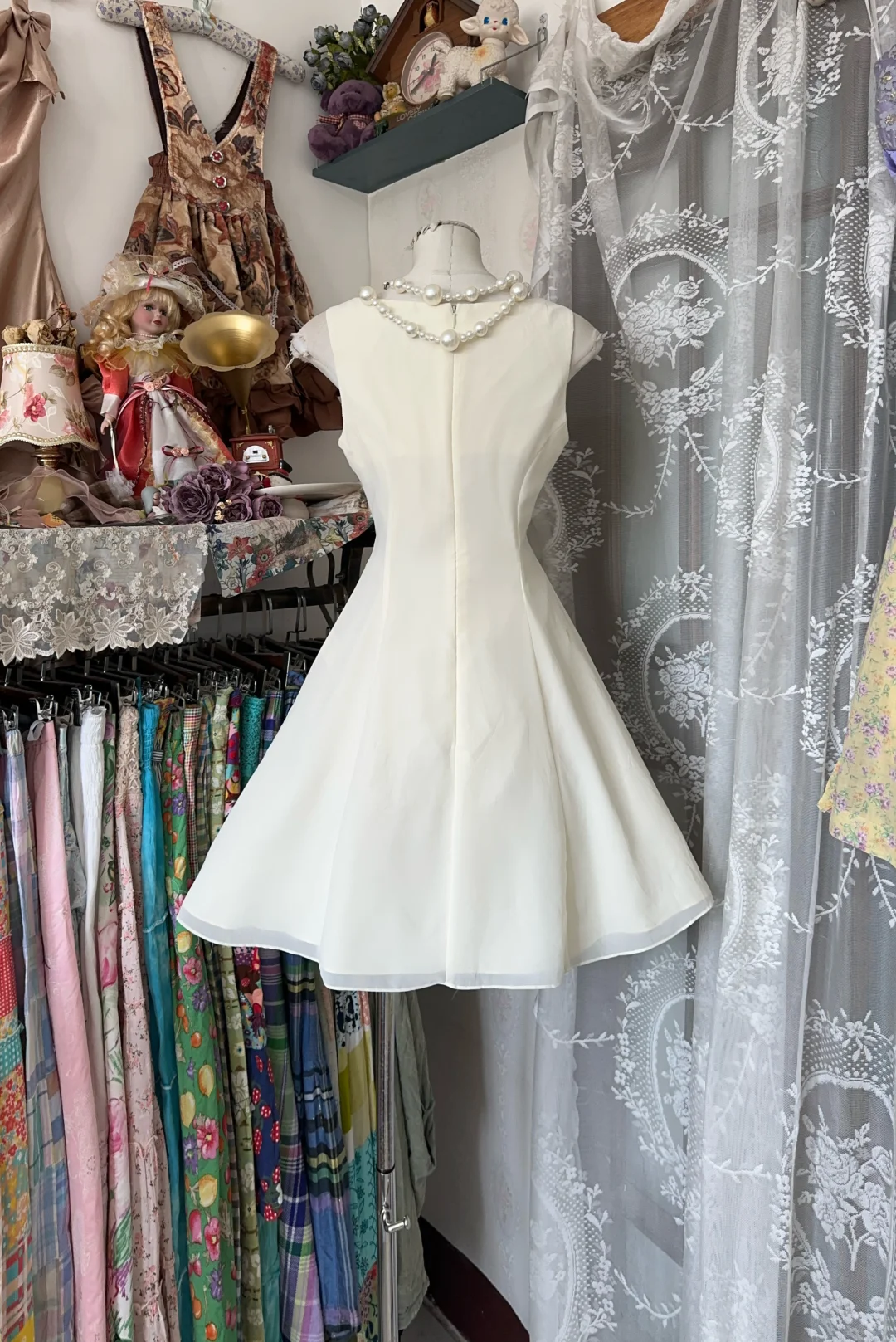Vintage Simple Ivory Elegant A-Line Short Homecoming Dress Party Dress DP6206