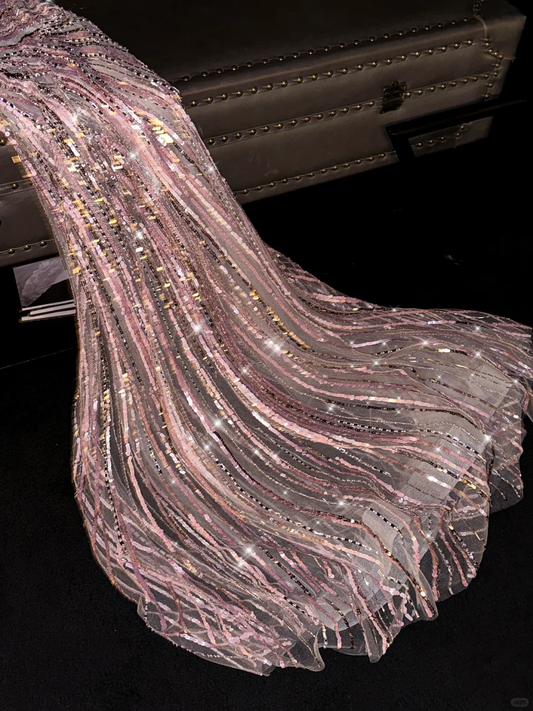 Gorgeous Pink Sequin Strapless Sheath Sparkly Formal Evening Gown DP7340