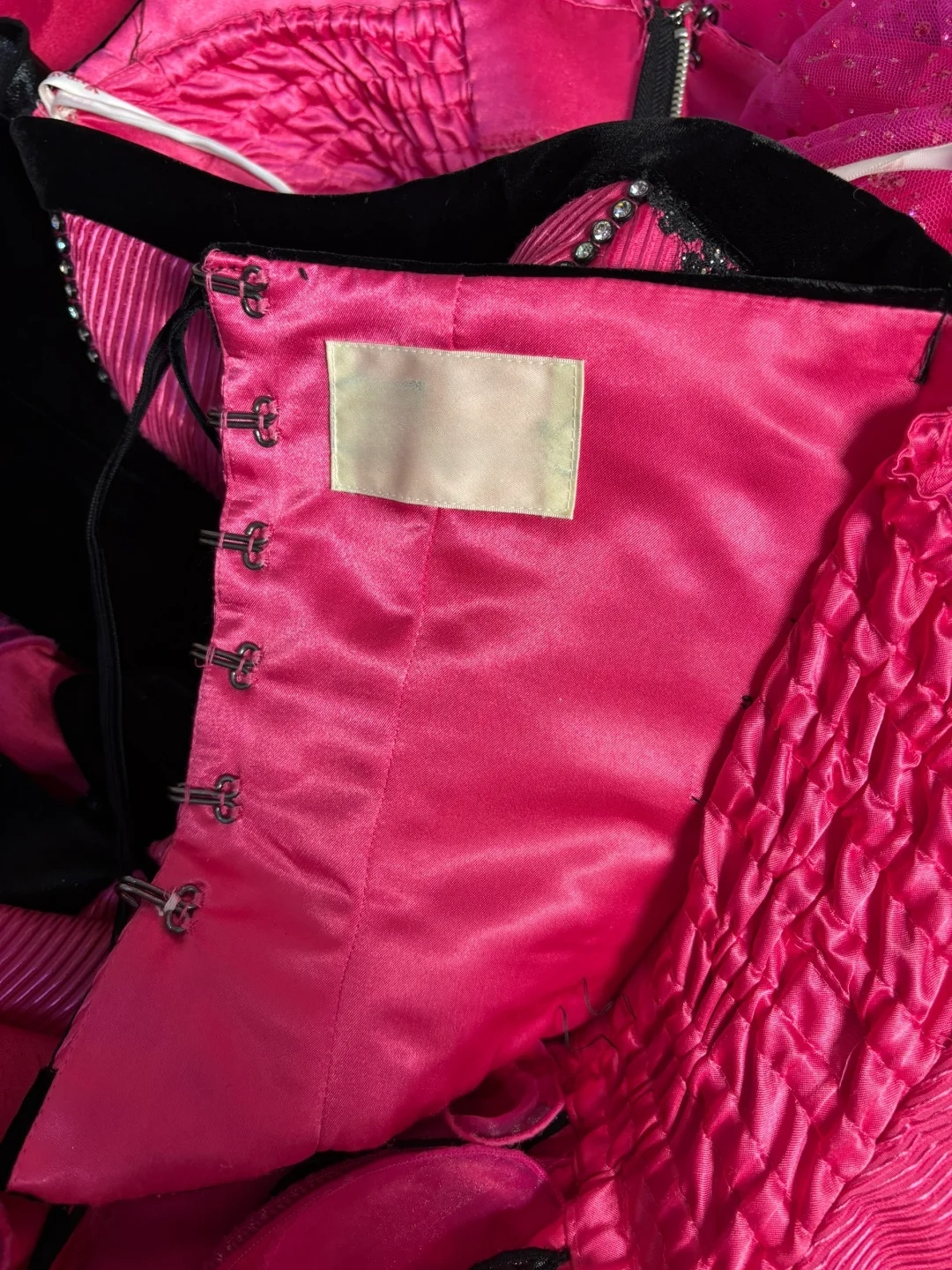 Retro Fuchsia Strapless A-Line Appliques Long Prom Dress Birthday Ball Gown, DP5124