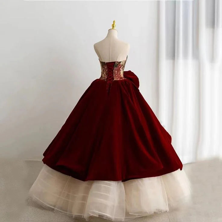 Einzigartiges trägerloses A-Linien-Ballkleid mit Rosendesign für Sweet 16 Quinceanera-Abendkleider, Geburtstagskleid, Abendkleid, Ballkleid, DP6518