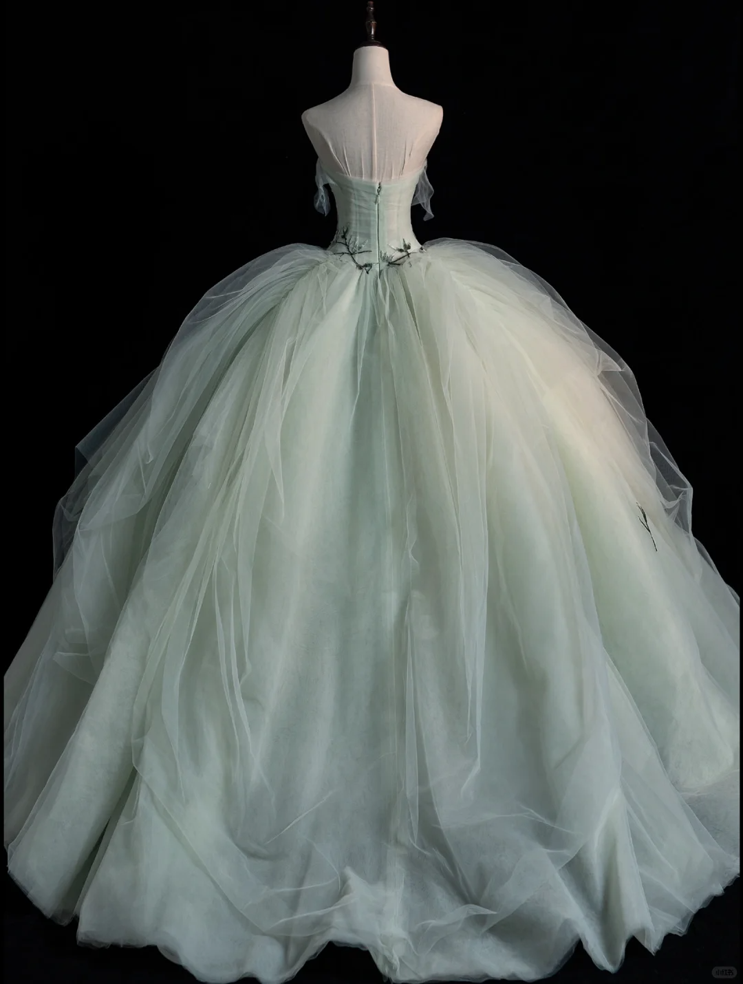 Dreamy Mint Green Strapless A-Line Tulle Prom Dress Sweet 16 Birthday Ball Gown, DP5231