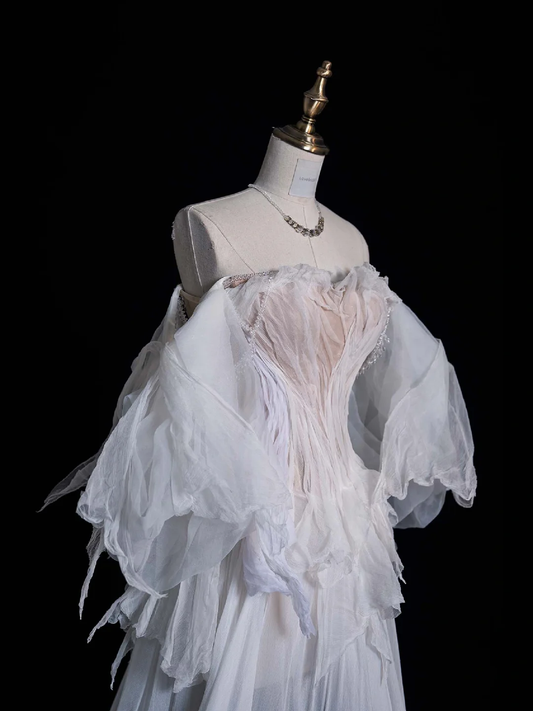 Wunderschönes trägerloses langes A-Linien-Partykleid, Hochzeitskleid, Geburtstagsoutfits, DP5123