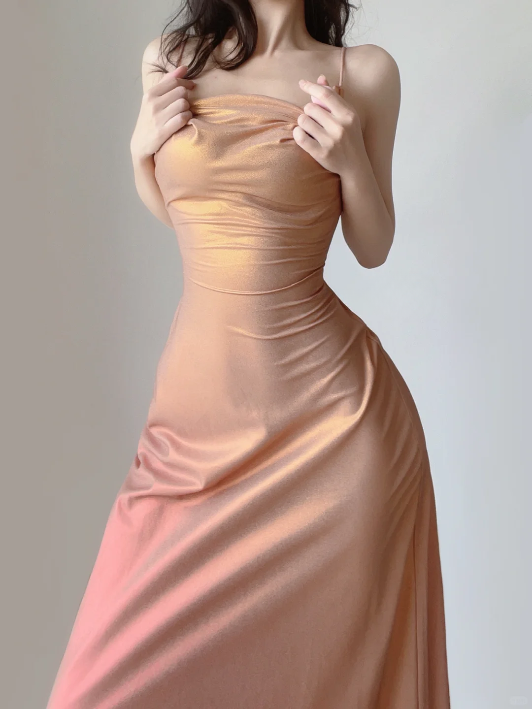 Elegant Ombre Straps Sheath Long Party Dress Pretty Evening Gown, DP5378