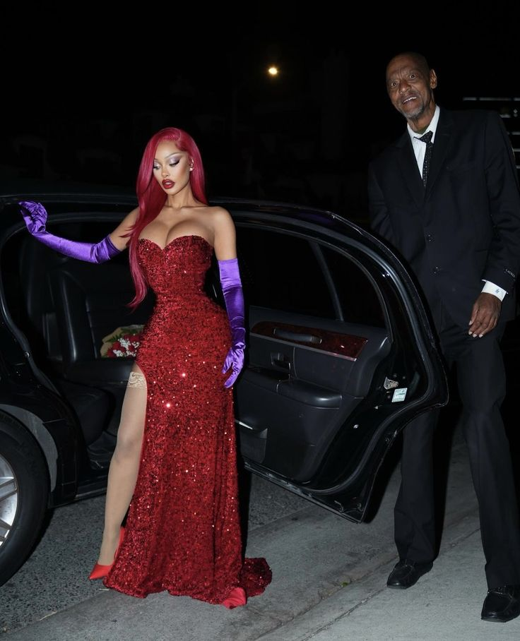 Sexy Red Sweetheart Sheath Sequins Split Long Evening Dresses Birthday Outfits, DP5782