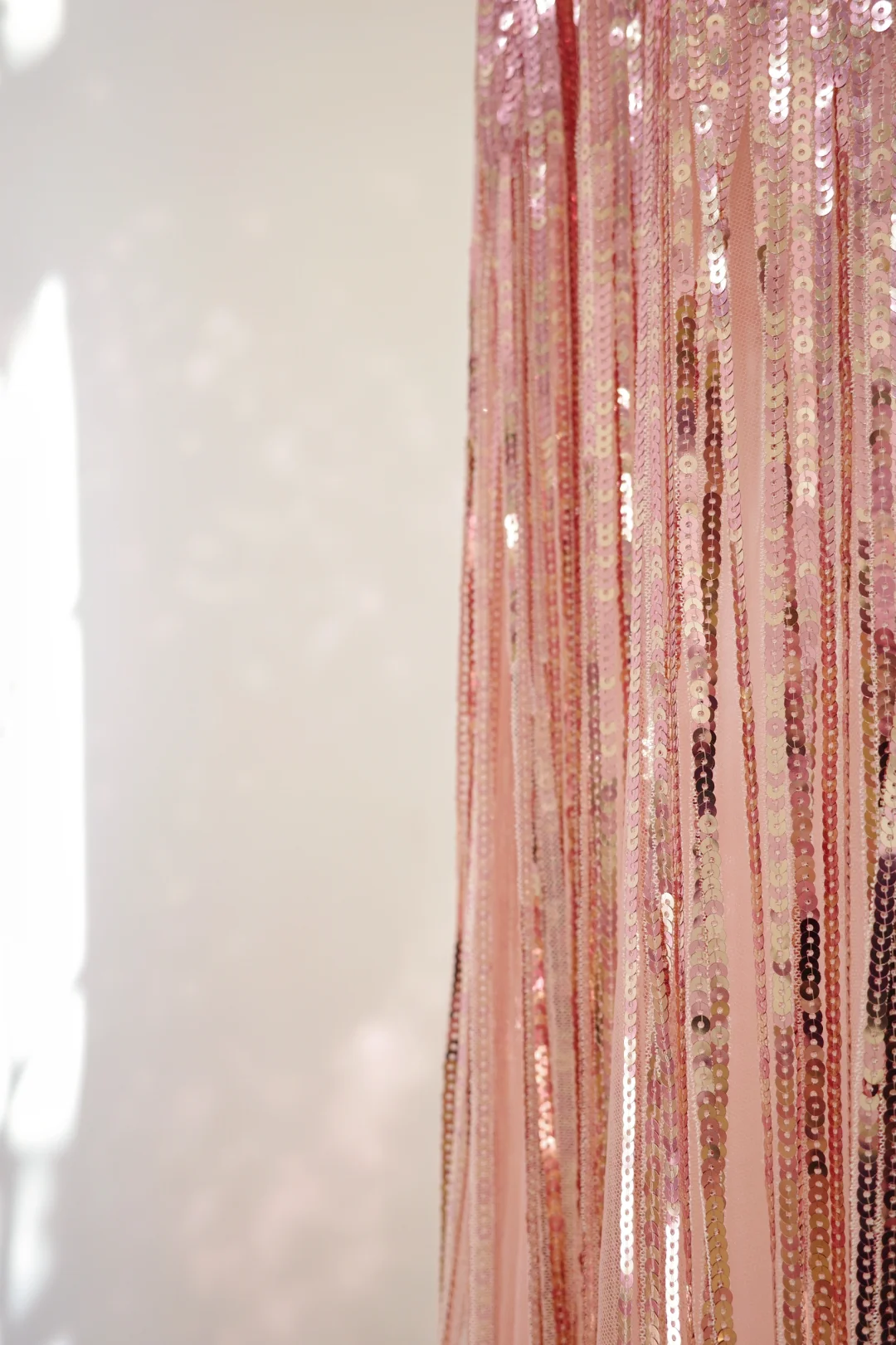 Shiny Pink Straps Sheath Sequins Birthday Outfits Long Evening Dresses, DP5161