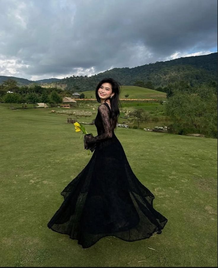 Sexy Black Long Sleeves A-Line Lace Long Party Dresses Elegant Evening Dress, DP5435