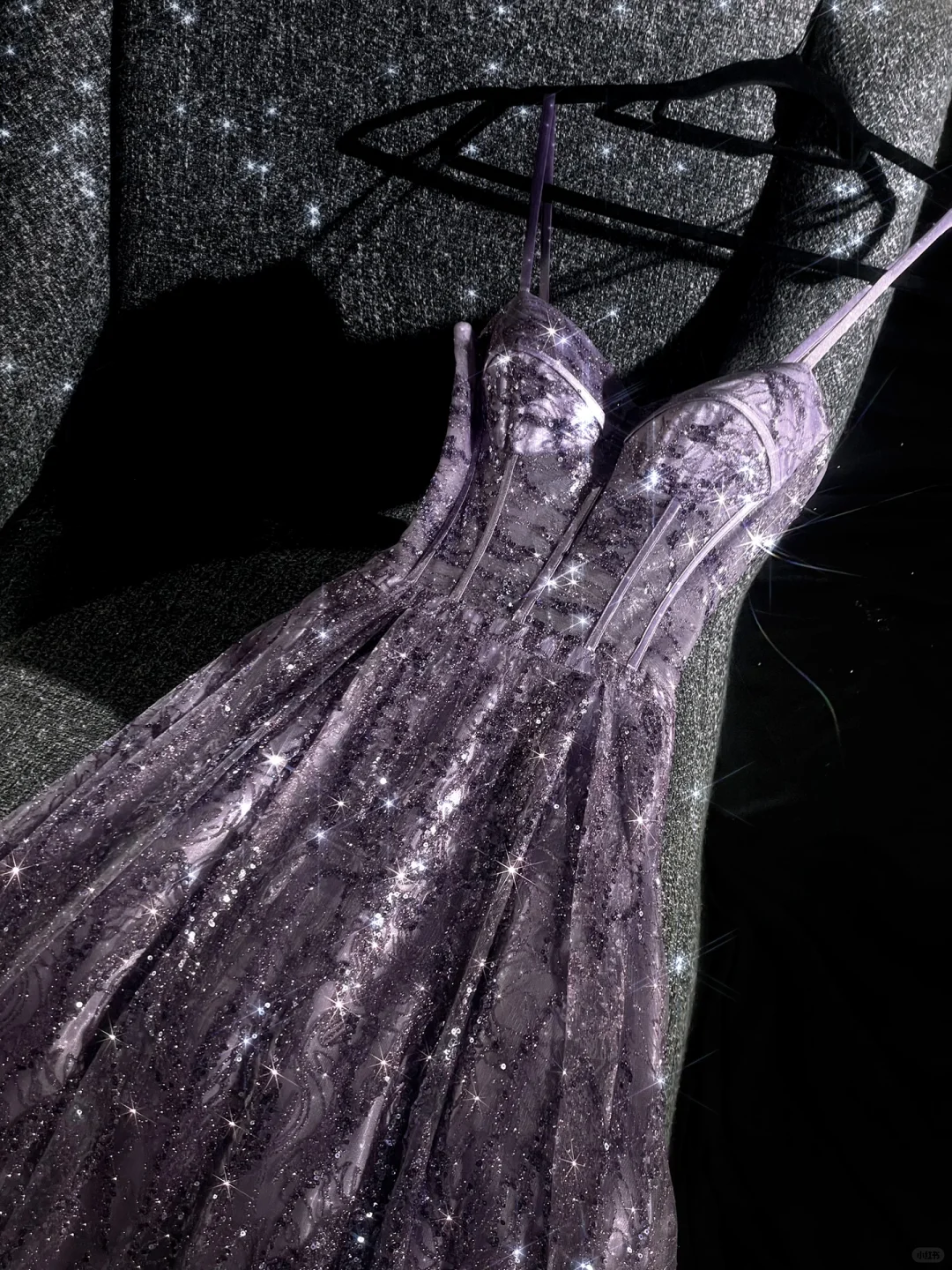 Robe de bal longue violette brillante à bretelles spaghetti, coupe trapèze, en dentelle et tulle, tenue d'anniversaire, DP5135