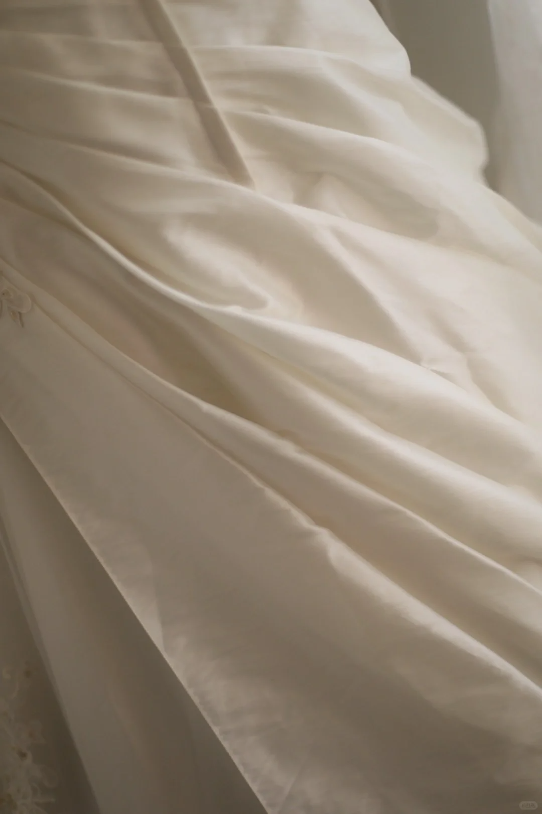 Spaghetti Straps White A-Line Lace Satin Vintage Wedding Dress Bridal Dress, DP5172