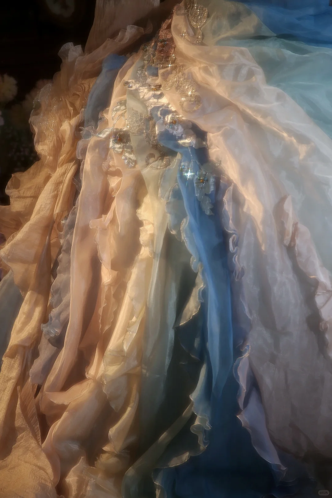 Feenhaftes trägerloses A-Linien-Chiffon-Kleid mit Perlenbesatz für Quinceanera, Geburtstags- und Ballkleid, DP5152