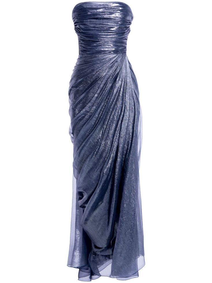 Elegant Strapless Sheath Chiffon Long Party Dress Wedding Guest Dress, DP4642