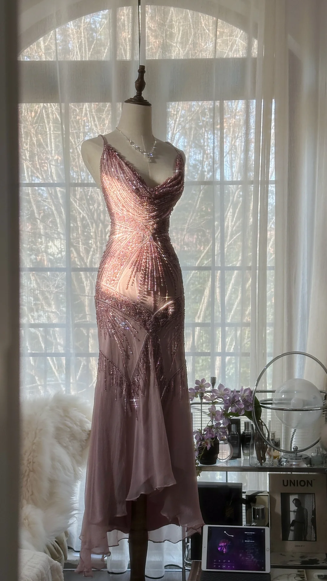 Vintage Elegant Purple Fairy Long Chiffon Spaghetti Strap Romantic Ball Gown Evening Dress Prom Dresses DP5999
