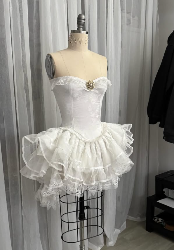 Vintage Beige Sweetheart Strapless Design A-line Lace Homecoming Dress DP6013