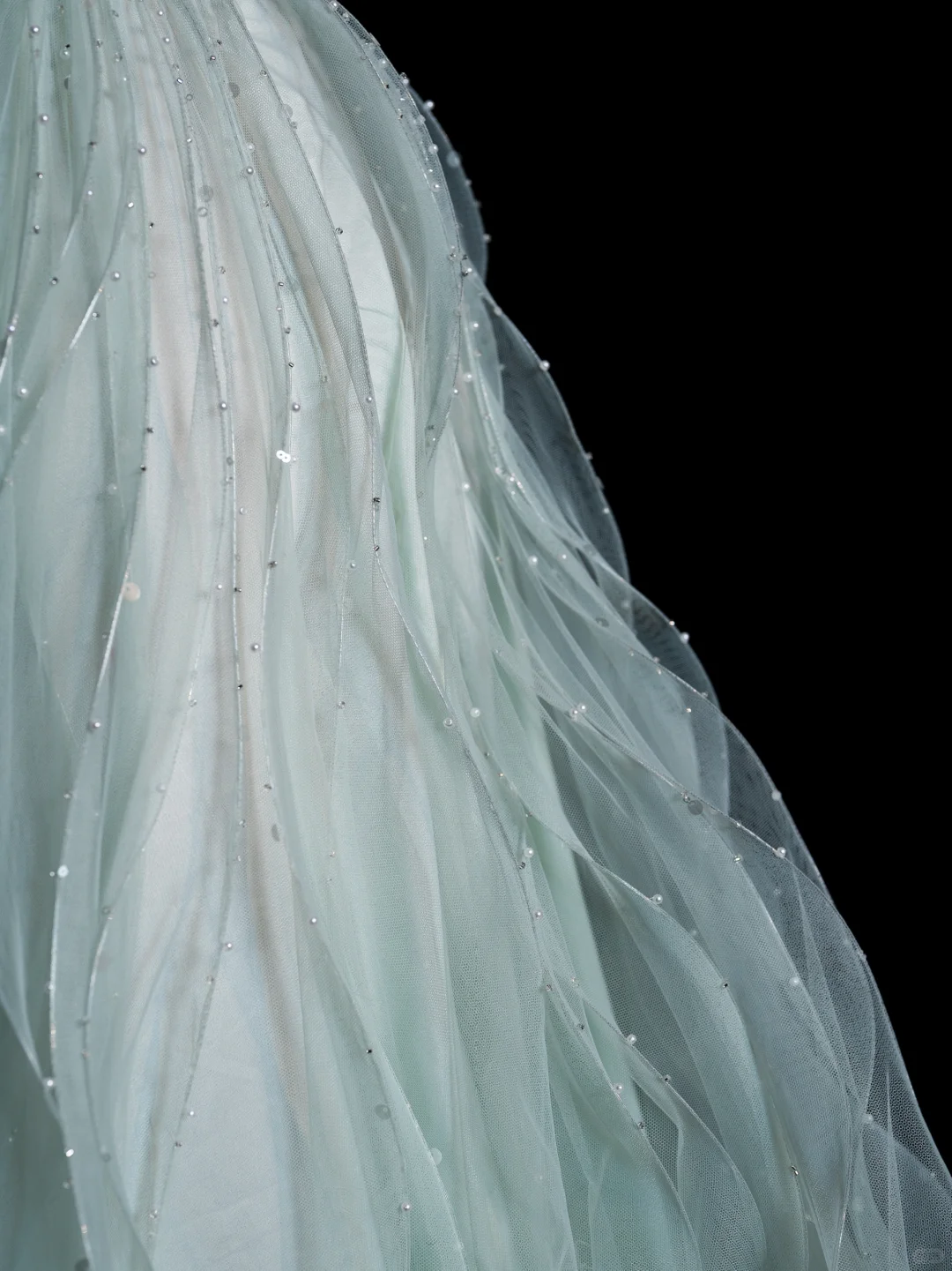 Light Green Strapless A-Line Ruffles Long Evening Party Dress Birthday Outfits, DP5351