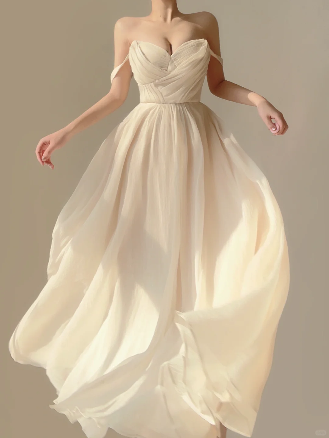 Elegant Ivory Straps A-Line Chiffon Backless Long Party Dress Birthday Outfits, DP5389