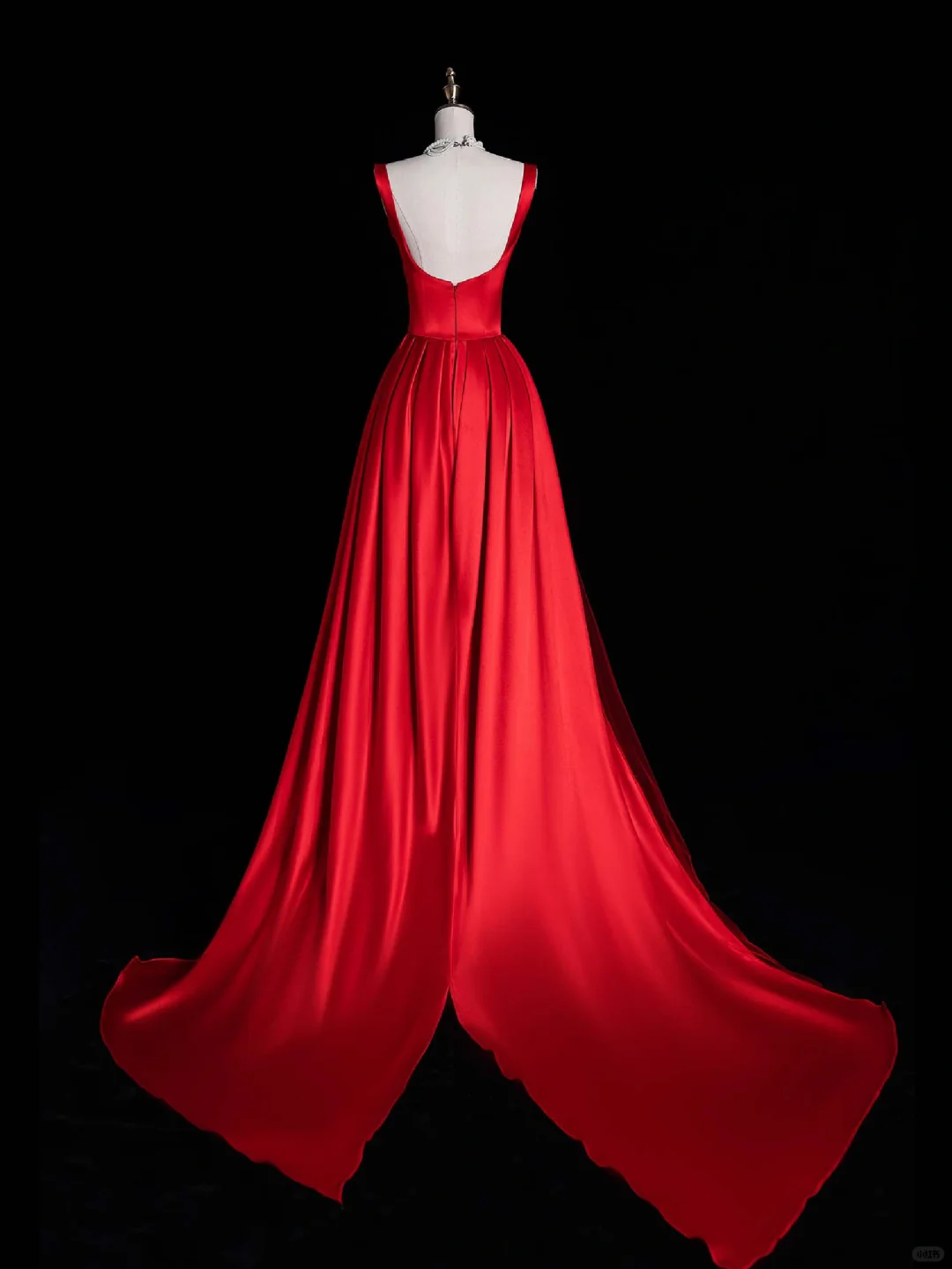 Sexy Rote Träger Etuikleid Satin Langes Abendkleid Partykleid Geburtstagsoutfits, DP5352