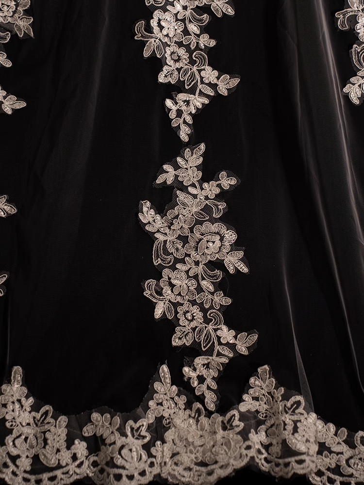 Extra Long Double-layer Bridal Veils Fairy Lace Luxury Veils Wedding Accessories, DP5296