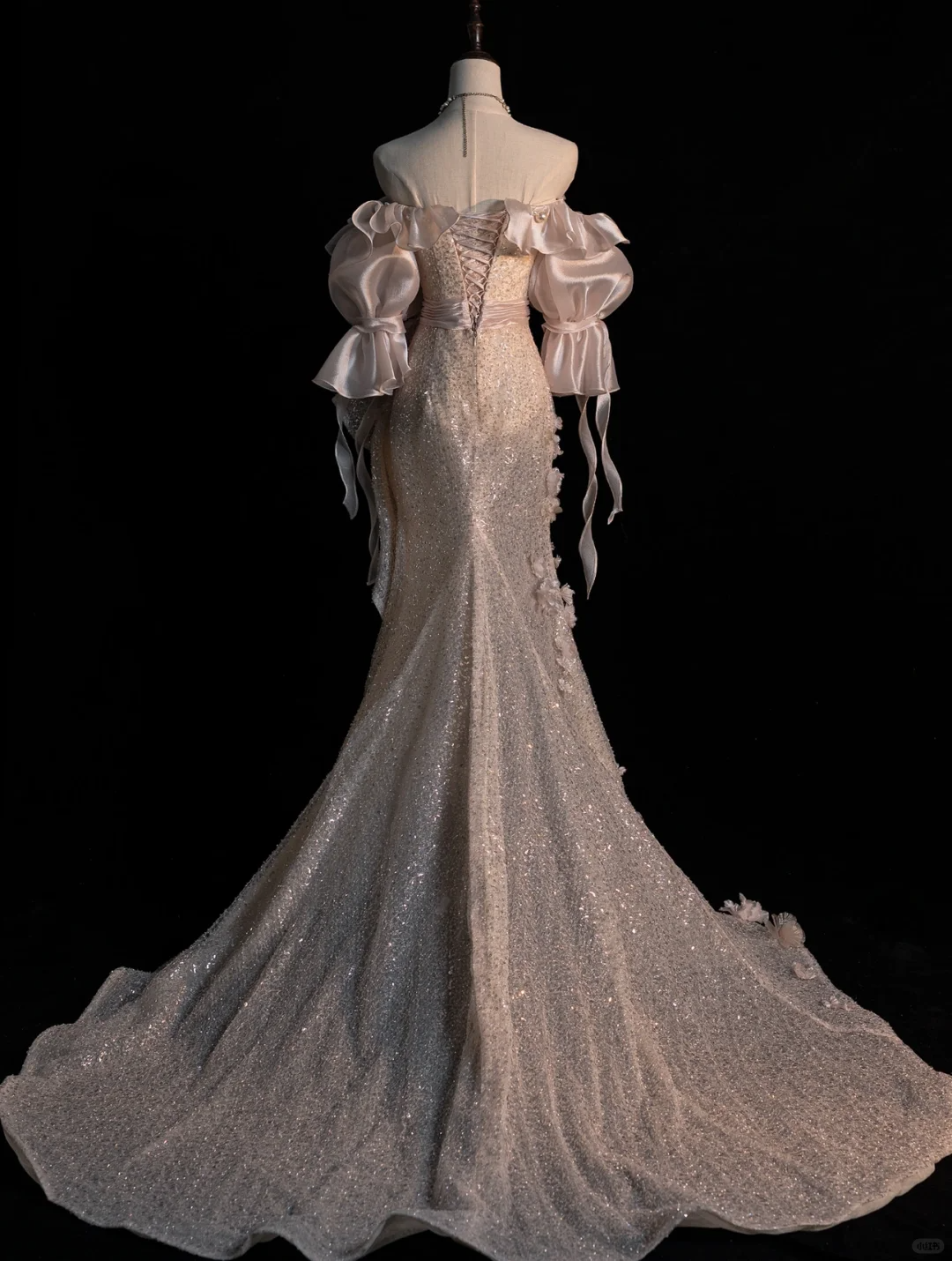 Pretty Pink Off Shoulder Mermaid Sequins Long Party Dress Birthday Outfits, DP5221