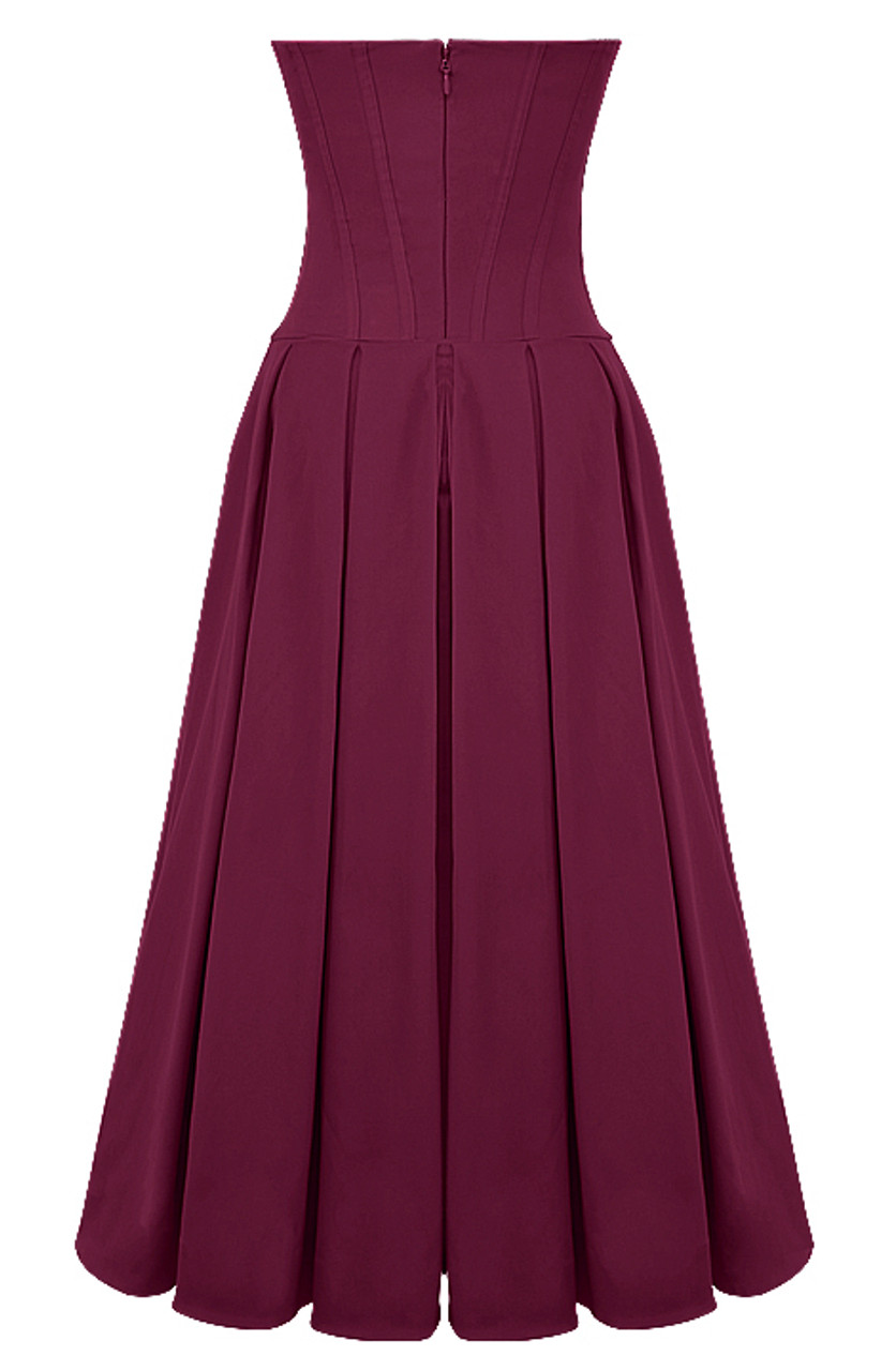 Strapless A-Line Elegant Long Party Gown Wedding Guest Dress, DP3475