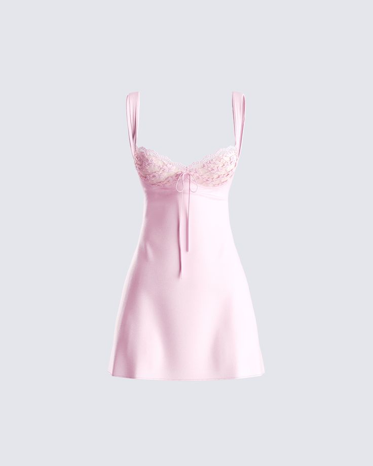 Robe trapèze rose à bretelles en dentelle, tenue de soirée, mini tenue d'anniversaire, DP3238