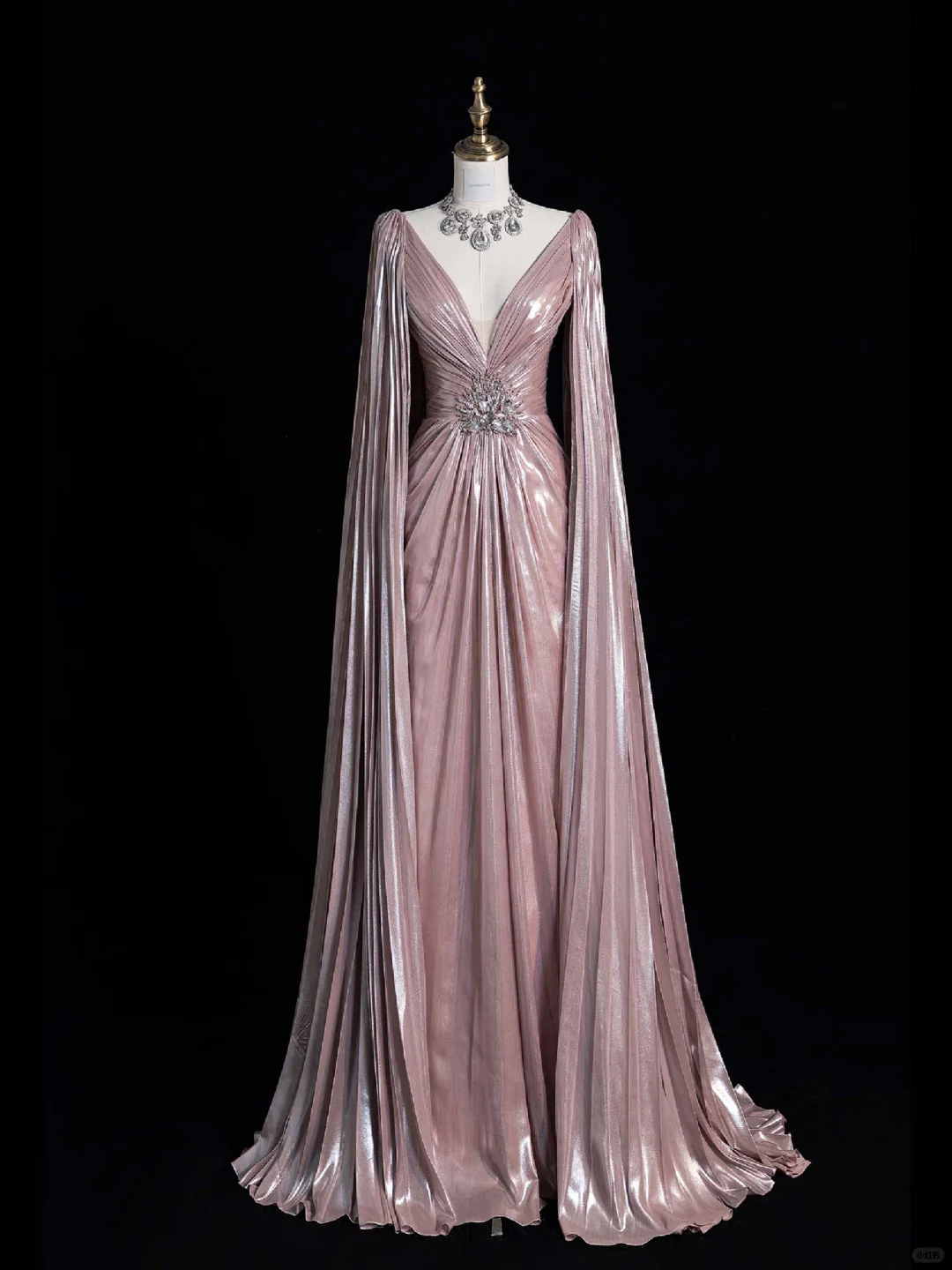 Pretty Pink Mermaid Satin Beaded Long Party Dress Birthday Outfits wit DSProm Pretty Pink Mermaid Satin Beaded Long Party Dress Birthday Outfits wit DSProm