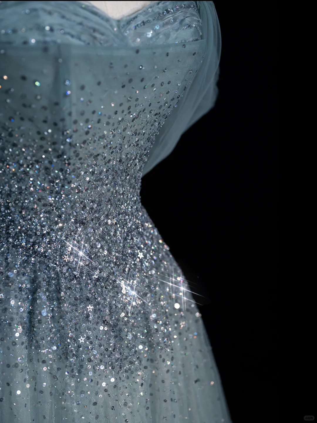 Pretty Blue Off Shoulder A-Line Tulle Long Formal Prom Dress Evening Gown, DP5356