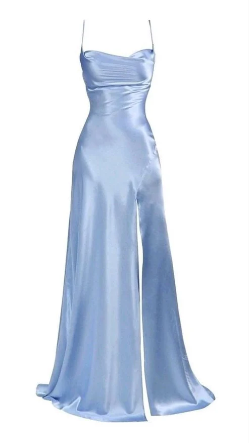 Pink Spaghetti Straps Sheath Satin Party Dress Wedding Guest Dress, DP3663