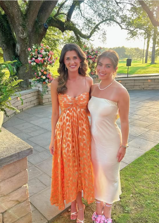 Orange A-Line Spaghetti Straps Chic Long Party Dress, DP2096