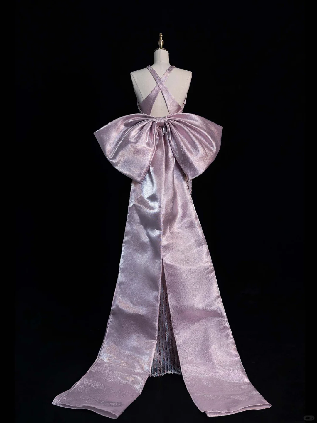 Rosa Neckholder Meerjungfrau Pailletten Langes Abendkleid Partykleid Geburtstagsoutfits, DP5361