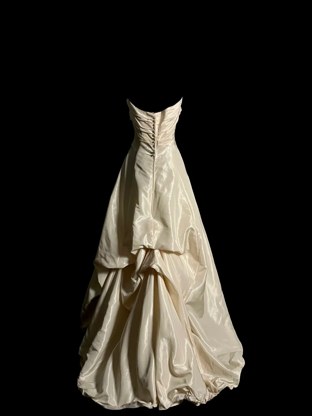 Elegant Ivory Strapsless A-Line Vintage Long Party Dress Formal Prom Dress, DP5407