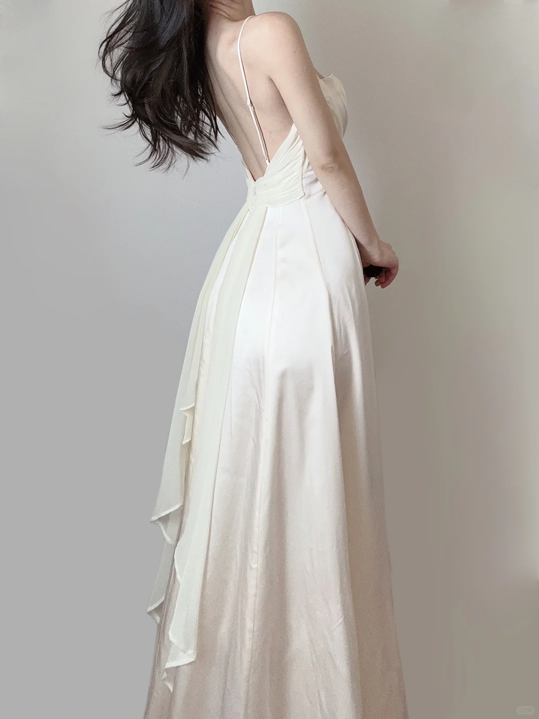 Elegant Ivory Spaghetti Straps A-Line Vintage Long Evening Party Dress, DP5365