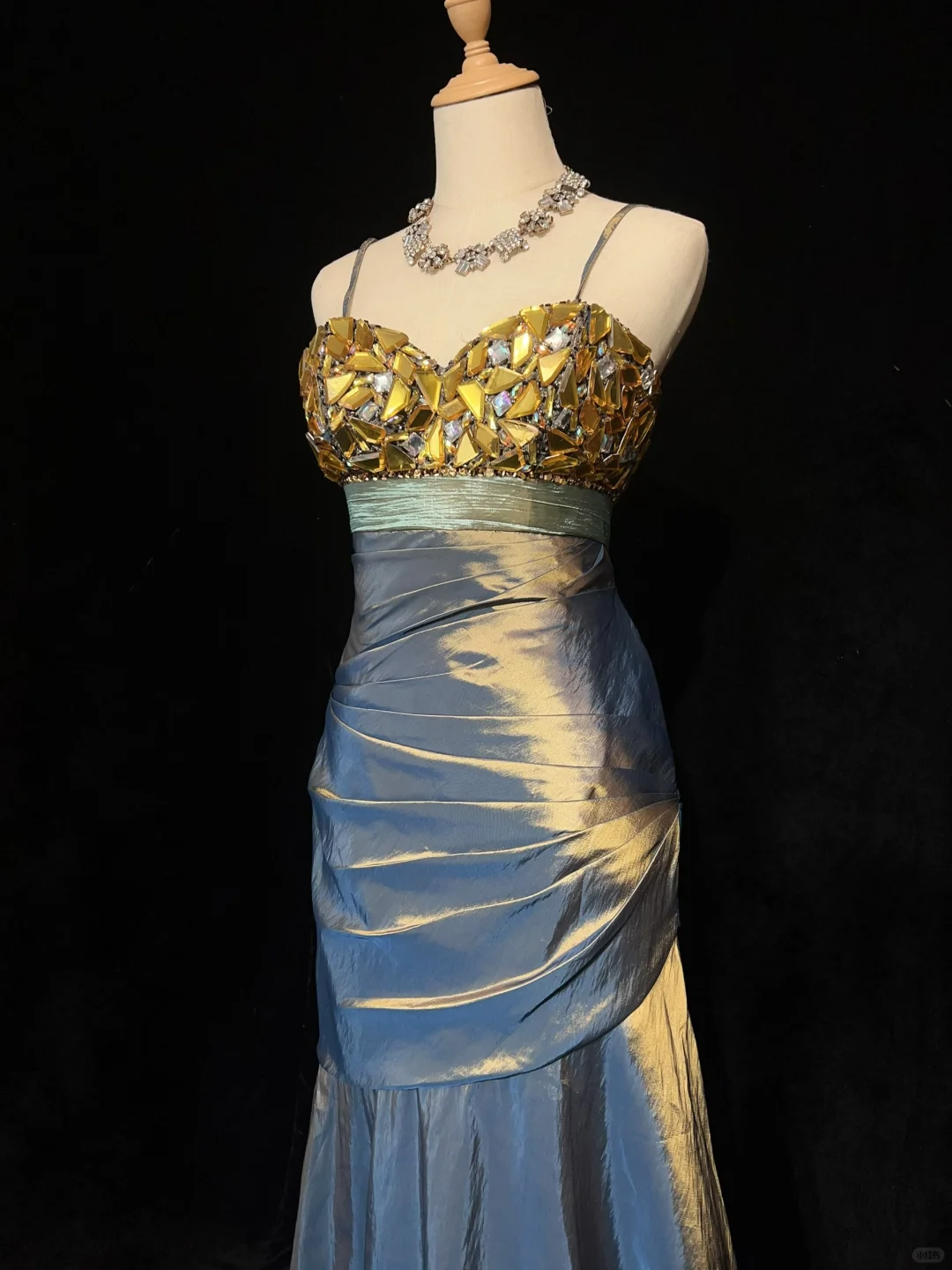 New Arrival Straps Mermaid Beading Vintage Long Evening Party Dress, DP4882