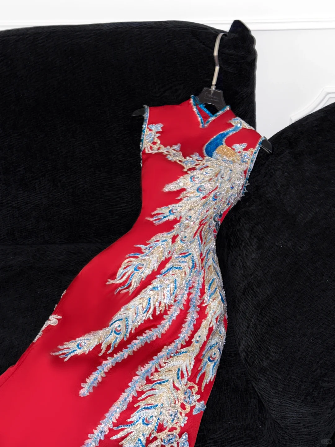 Gorgeous Shiny Red Beaded Sequined Embroidery Design Mermaid Prom Dress Evening Dress DP6227