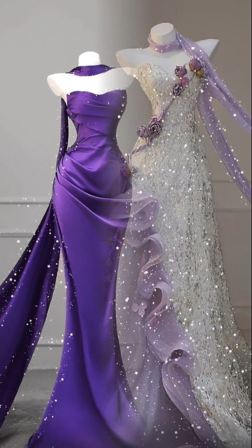 Charmantes lila trägerloses Meerjungfrauen-Kleid, langes Abendkleid, Partykleid, Geburtstagsoutfits, DP5202