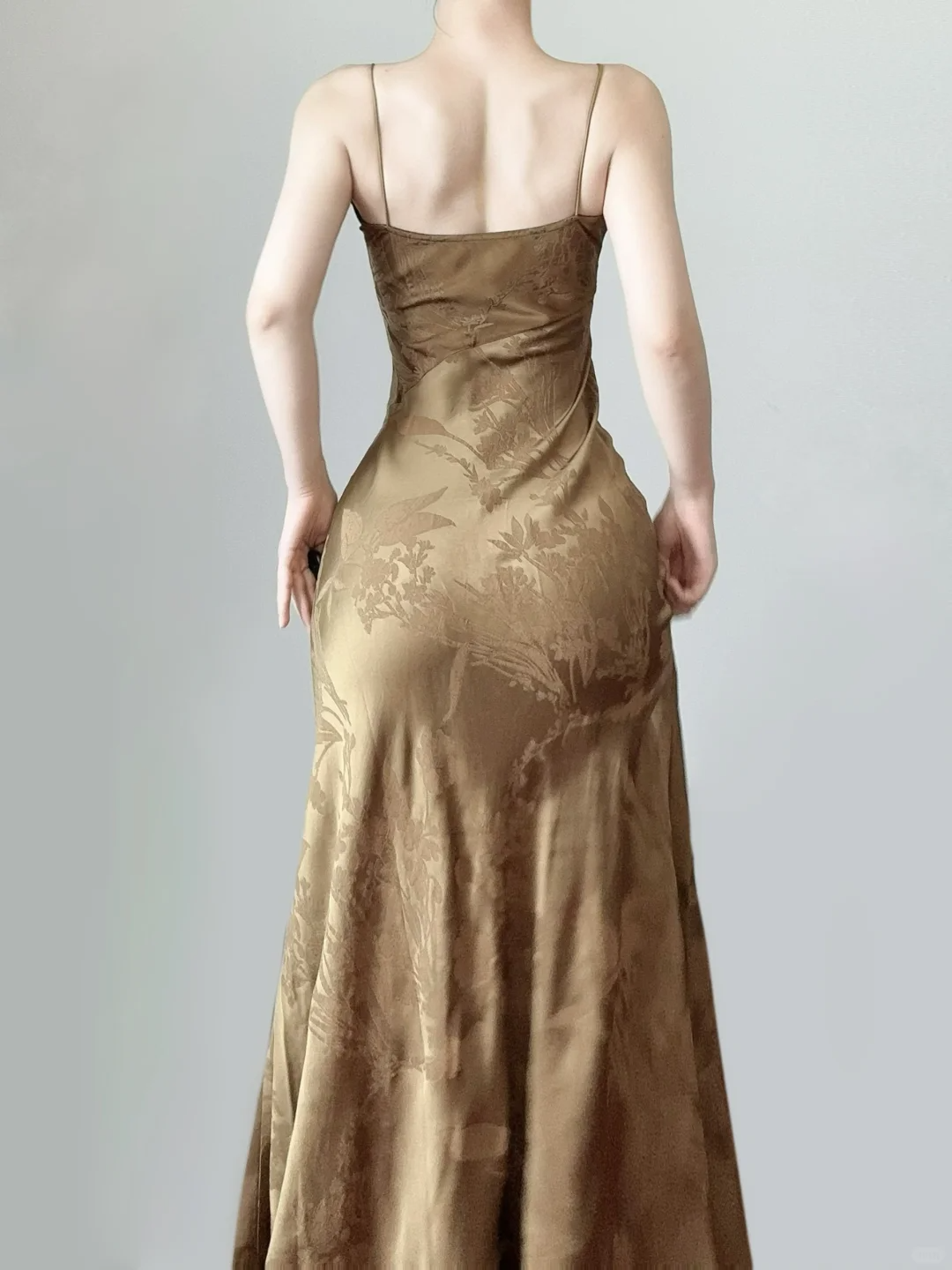 Elegant Spaghetti Straps Sheath Jacquard Long Party Dress Sexy Evening Dress, DP5366
