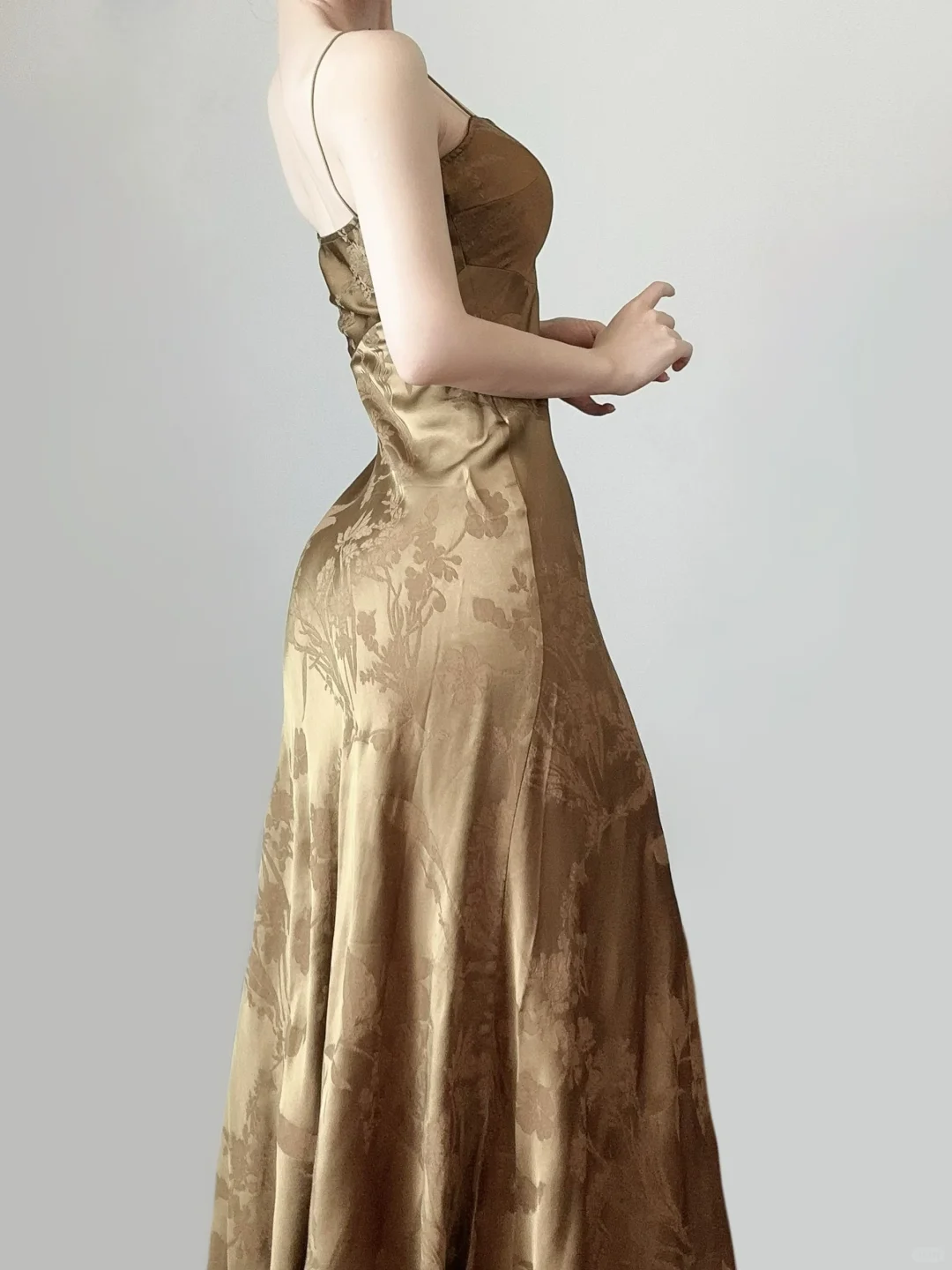 Elegant Spaghetti Straps Sheath Jacquard Long Party Dress Sexy Evening Dress, DP5366