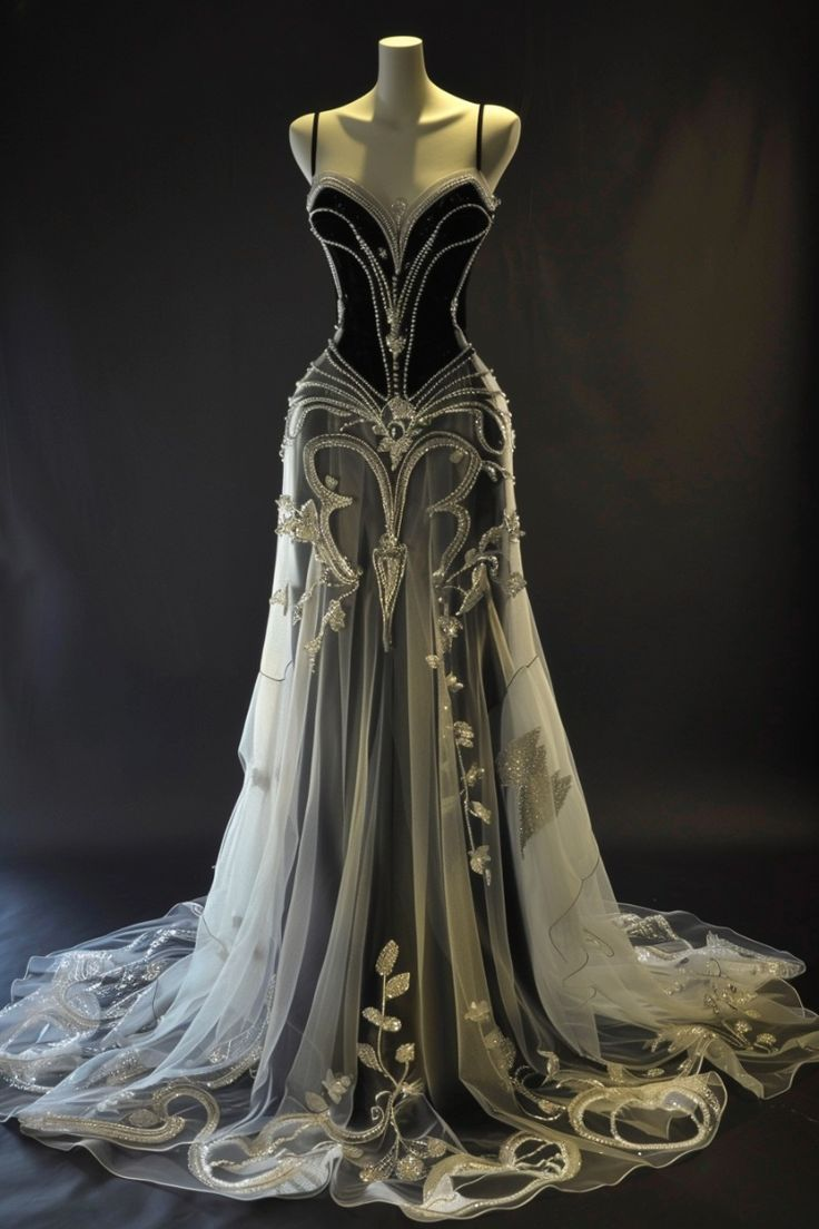 Elegantes A-Linien-Abendkleid mit Spaghettiträgern und Perlenbesatz, DP5250