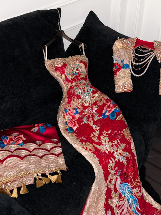 Robe de soirée sirène scintillante à paillettes et perles, broderie exquise, magnifique robe de bal DP6177