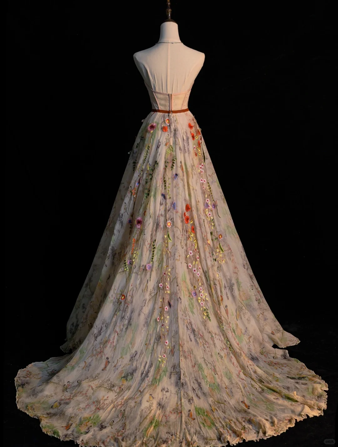 Elegant Sweetheart A-Line Floral Embroidery Long Formal Evening Party Dresses, DP5224
