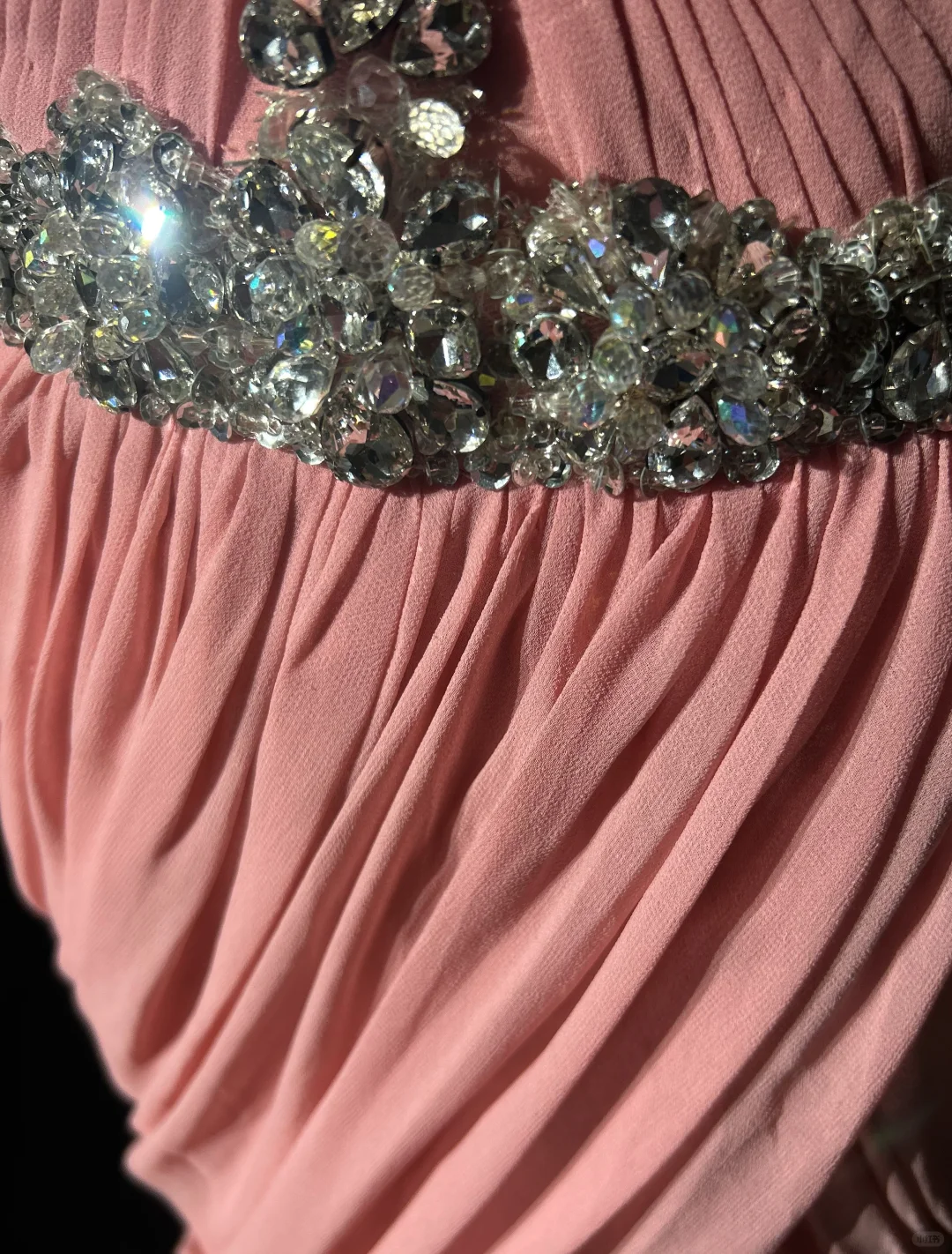 Pink Halter Neck Mermaid Chiffon Beading Vintage Long Evening Party Dress, DP5326