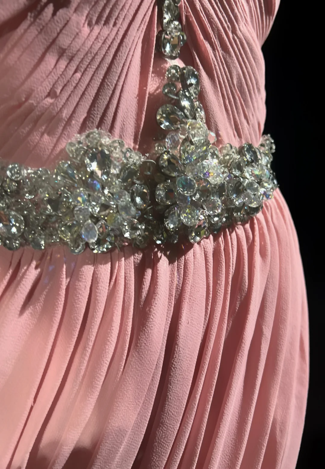 Pink Halter Neck Mermaid Chiffon Beading Vintage Long Evening Party Dress, DP5326