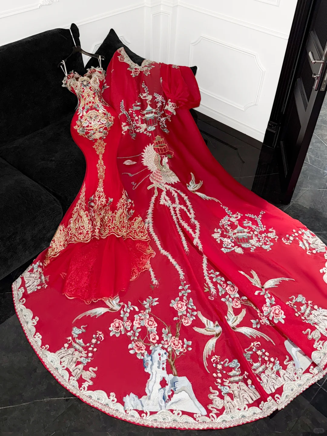 Retro Sparkling Beaded Sequin Mermaid Design Exquisite Embroidery Wedding Outfit Evening Dress Prom Dresses DP6175