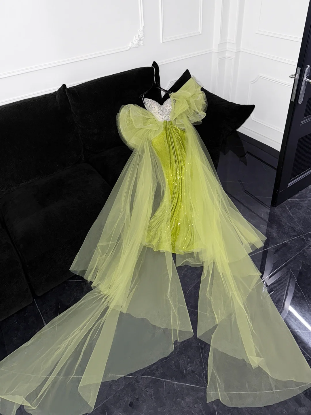 Sparkling Green Sequined Design Elegant Mermaid Prom Dress Evening Dress DP6228