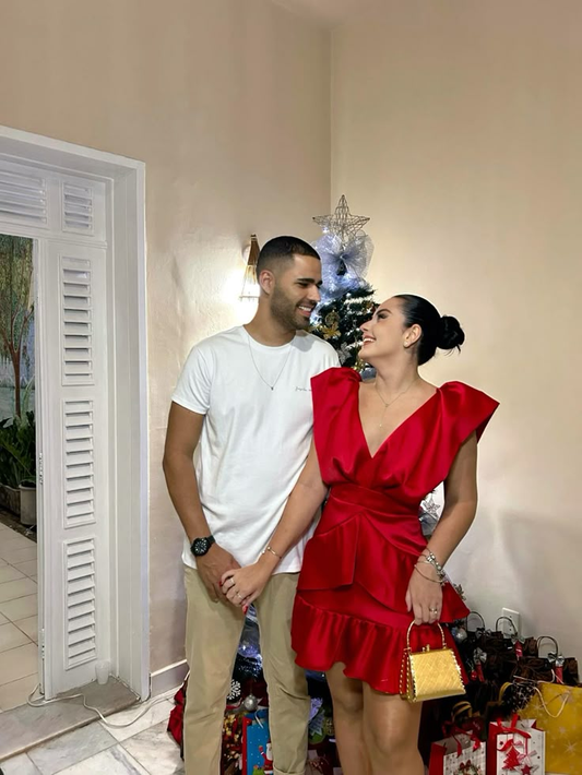 Red V Neck Satin Short Party Dress Formal Evening Dress, DP3399