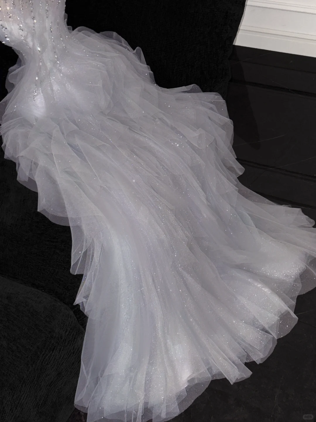 Fashion Sparkling White Beaded Sequin Mermaid Elegant Tulle Evening Dress Prom Dresses DP6164