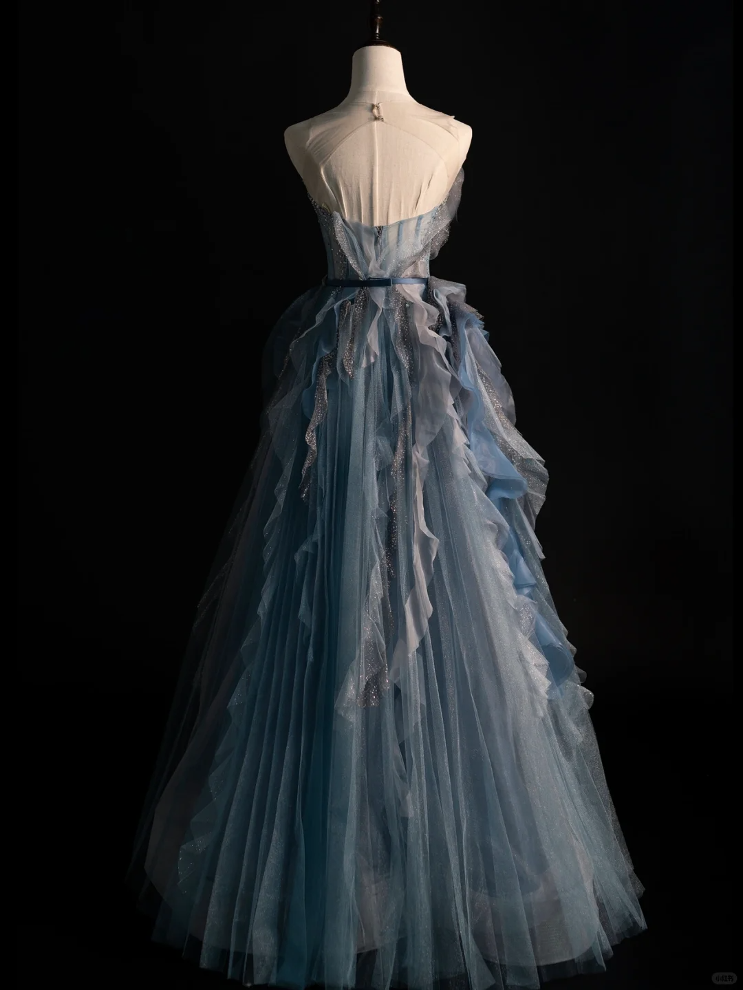 Robe de soirée longue en tulle bleu sans manches, coupe trapèze, nouvelle collection, DP5215