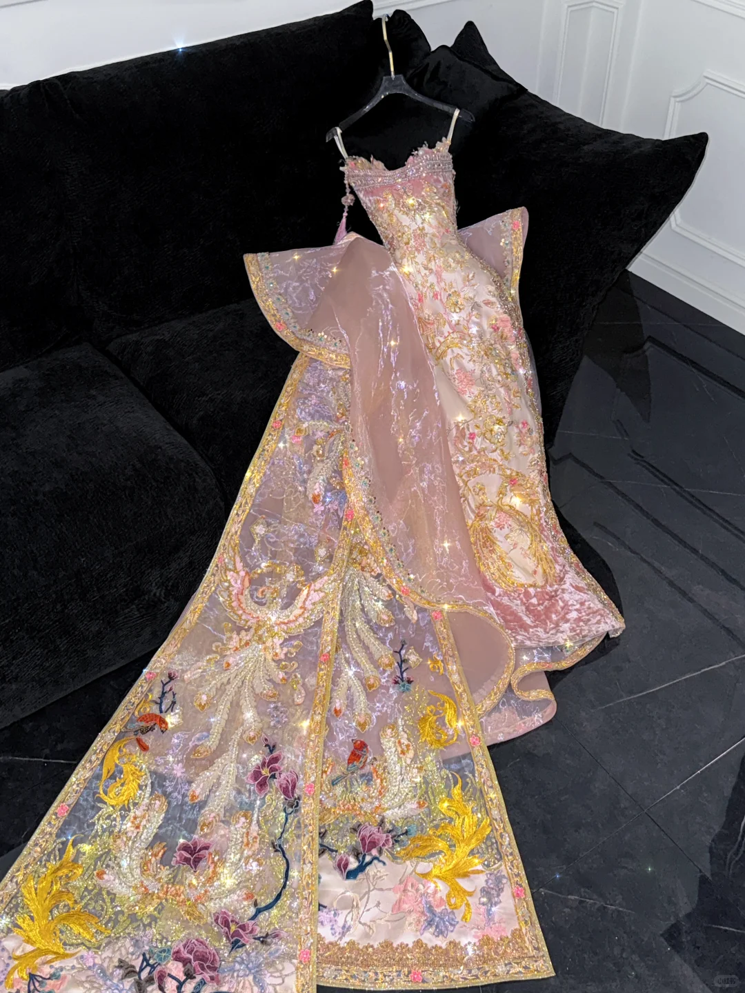 Gorgeous Sparkling Beaded Sequin Exquisite Embroidery Mermaid Design Evening Dress Prom Dresses Outfit DP6180
