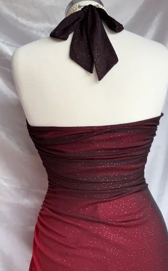 Gorgeous Shiny Beaded Sweetheart Halter-neck Long Sheath Prom Dress Party Dress Evening Dress DP6461