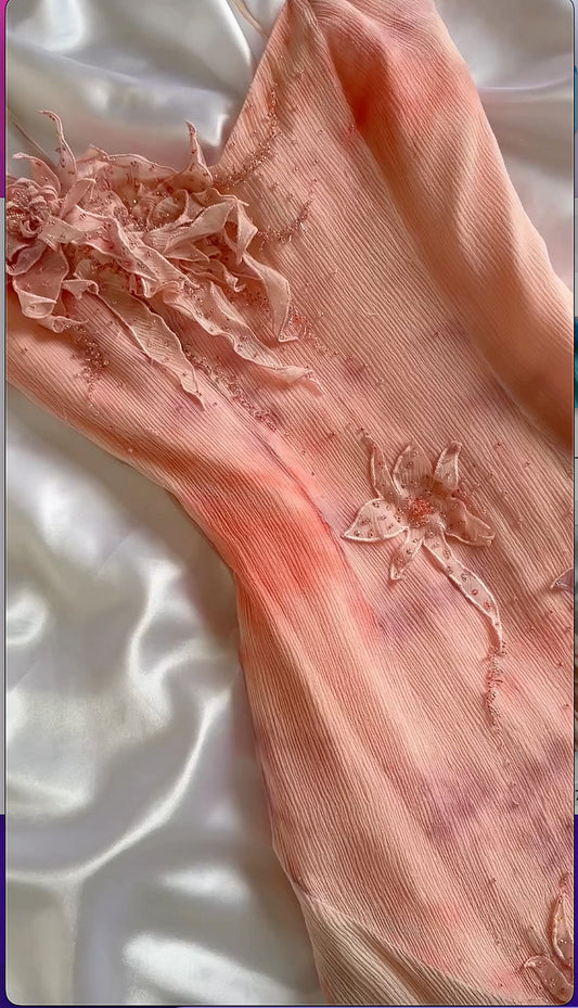 Vintage Pink Applique Chiffon Spaghetti Strap Homecoming Dress Party Dress Cocktail Dress DP6665