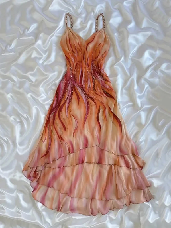 Robe de bal vintage brillante à perles, fourreau, bretelles spaghetti, robe de soirée longue, robe formelle DP6657